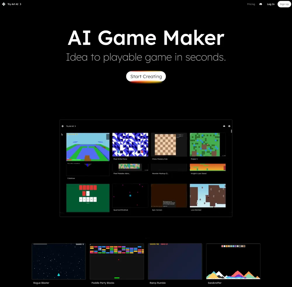 AI Game Maker - Idea to playable game in seconds